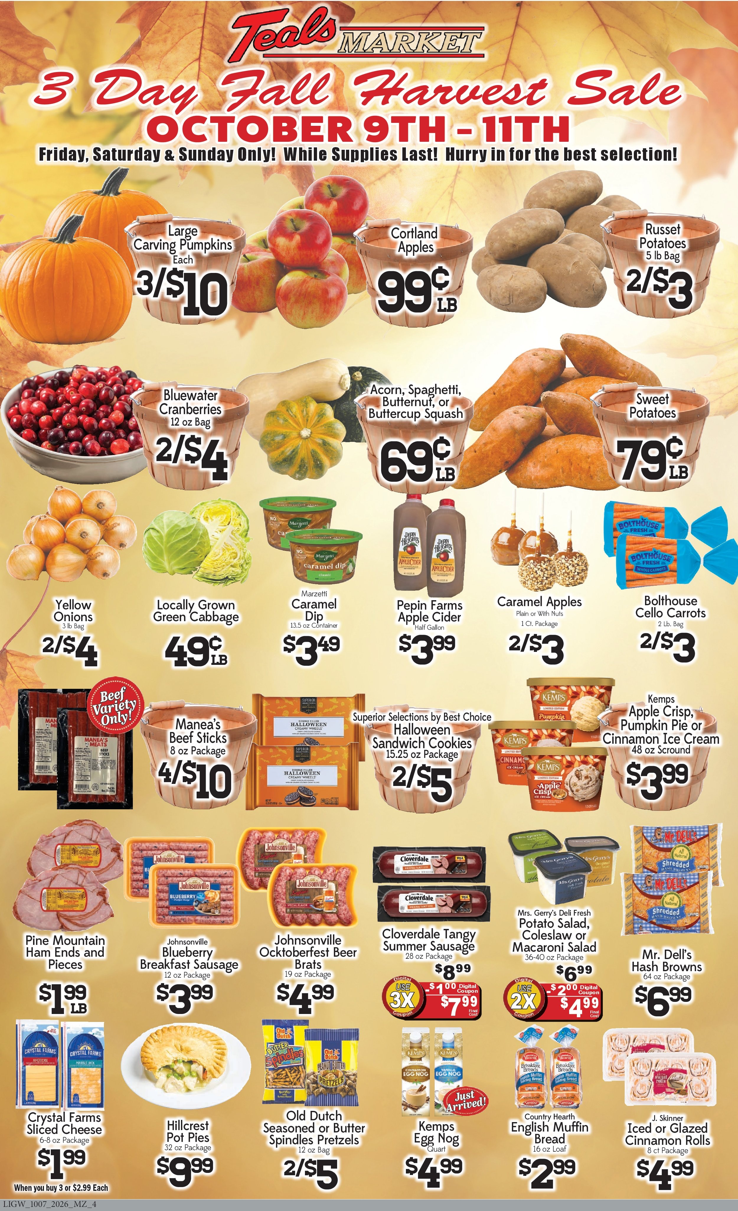 Teal's Market (North Dakota) Weekly Ad October 7 - 13, 2026