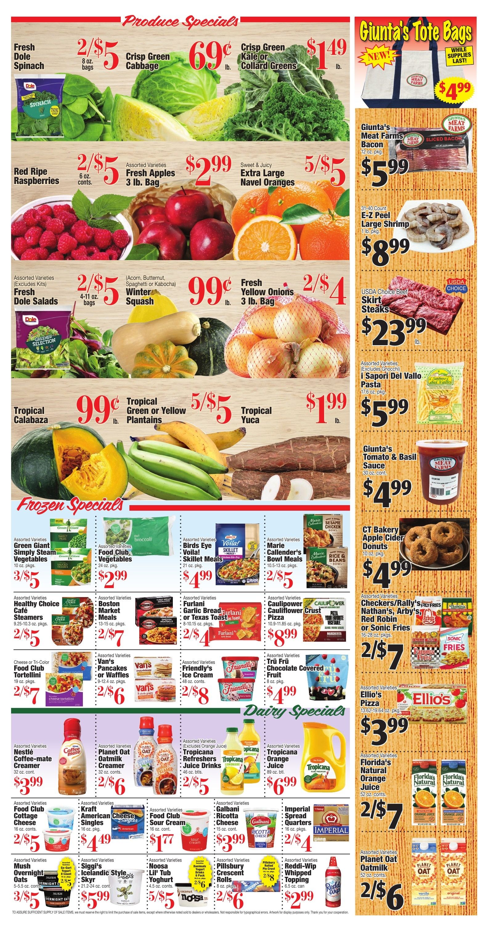 Giunta's Meat Farms (Bohemia and other locations, NY) Weekly Ad October 9 - 15, 2026
