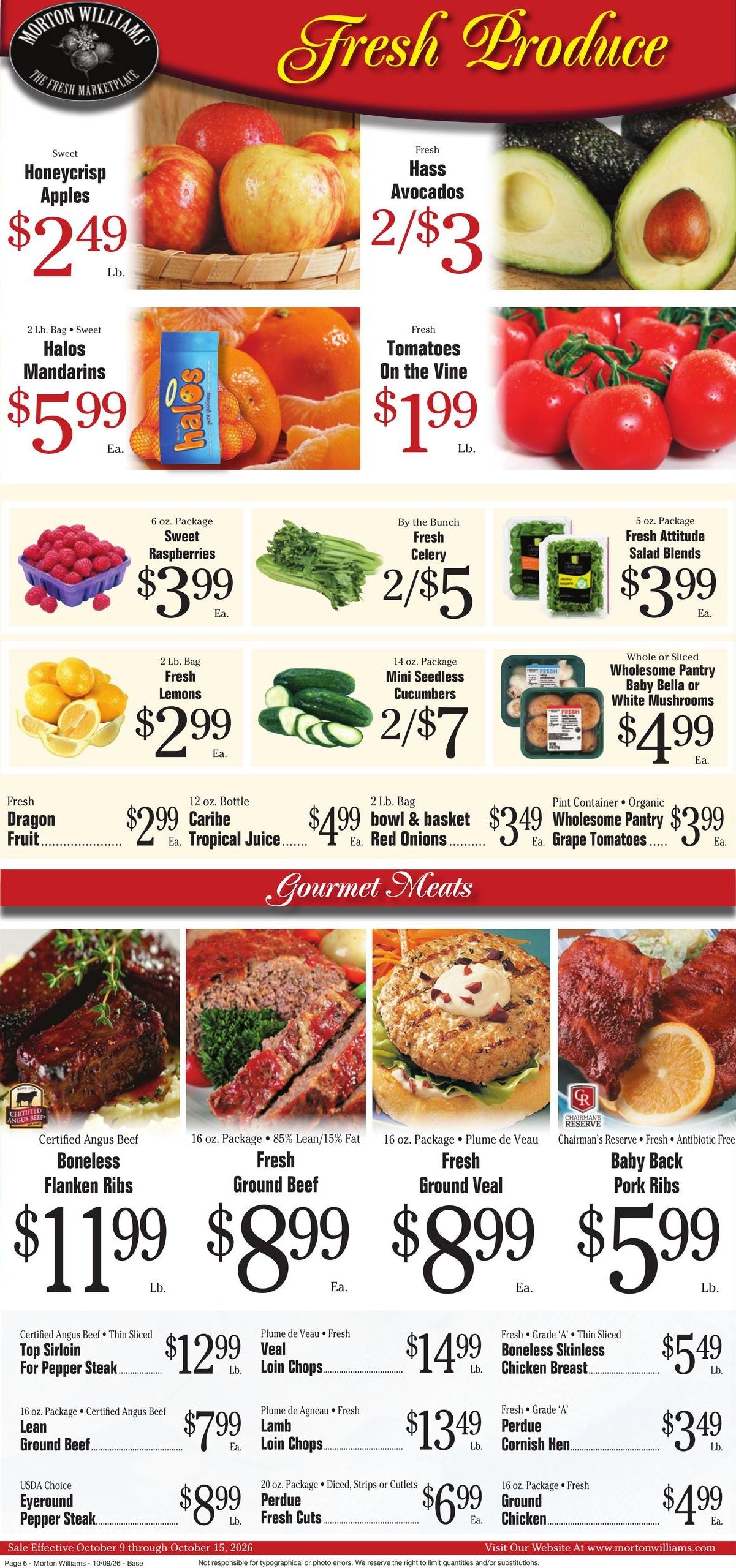 Morton Williams Supermarket (Bayonne Area, NJ) Weekly Ad October 9 - 15, 2026