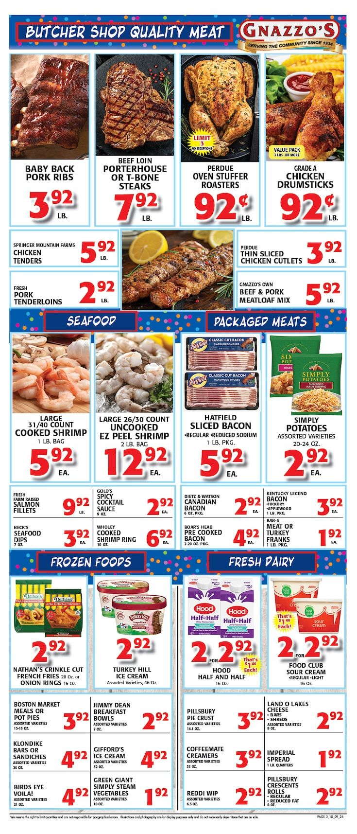 Gnazzo's Food Center Weekly Ad October 9 - 15, 2026