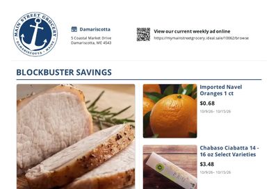 Main Street Grocery Weekly Ad October 9 - 15, 2026