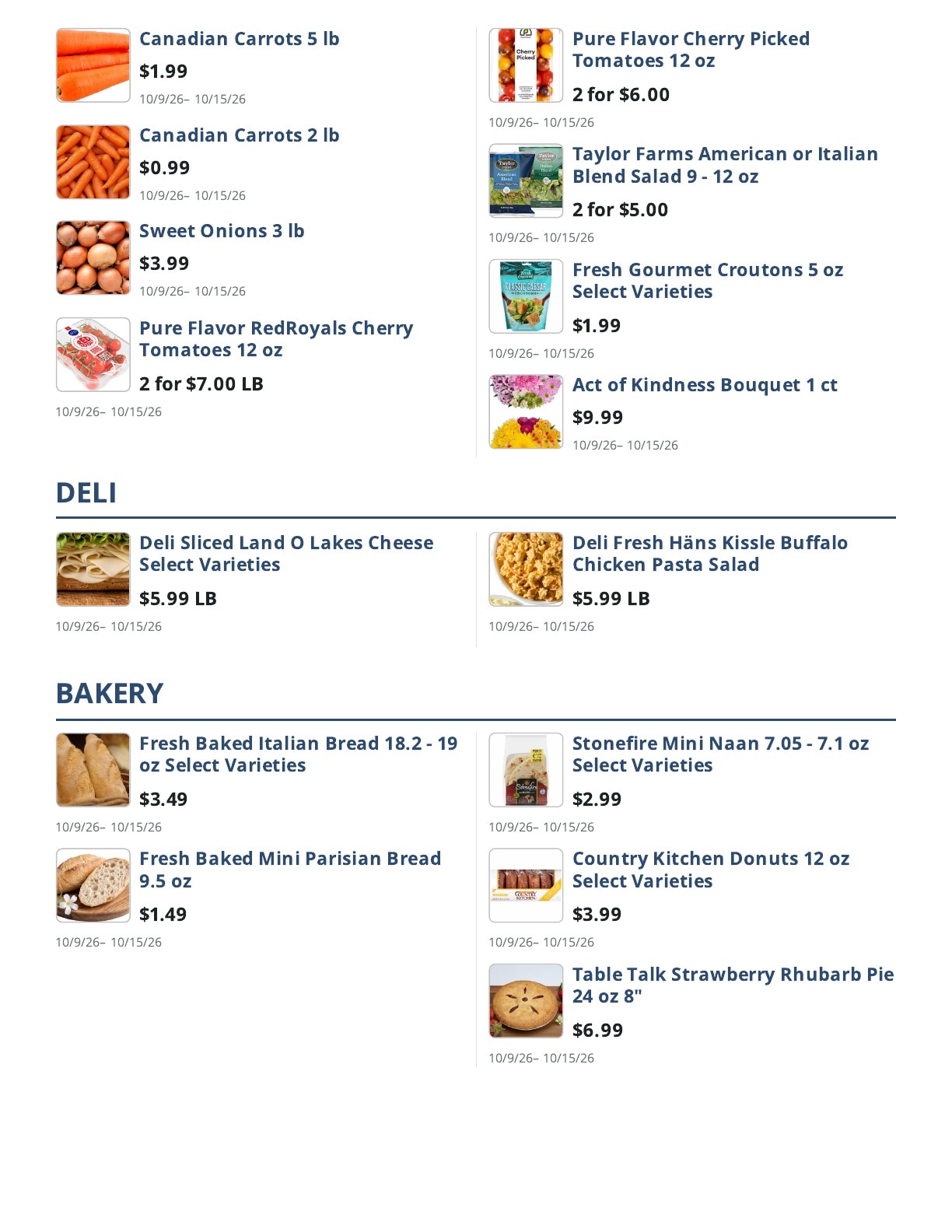 Main Street Grocery Weekly Ad October 9 - 15, 2026