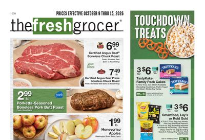 The Fresh Grocer (1880 Stefko Blvd, Bethlehem, PA) Weekly Ad October 9 - 15, 2026