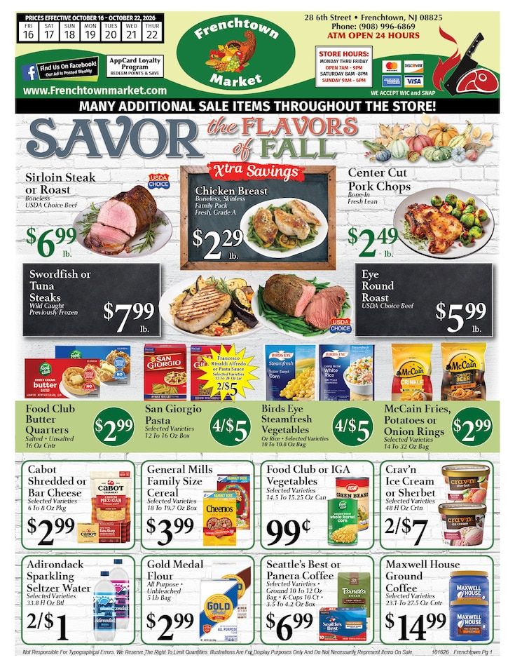 Frenchtown Market Weekly Ad October 16 - 22, 2026