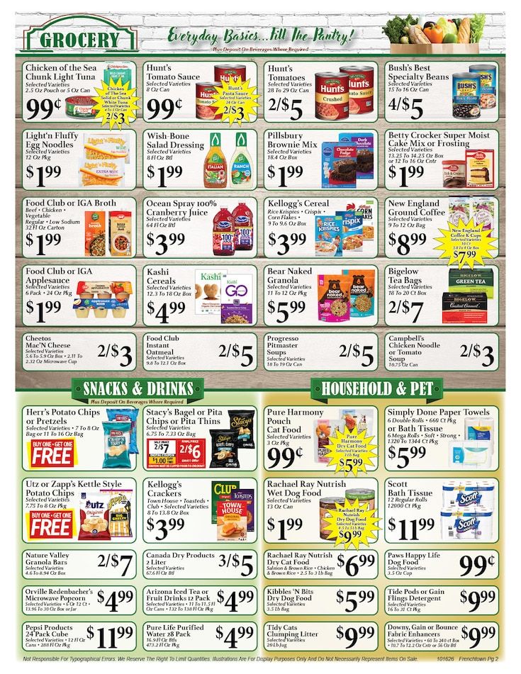 Frenchtown Market Weekly Ad October 16 - 22, 2026