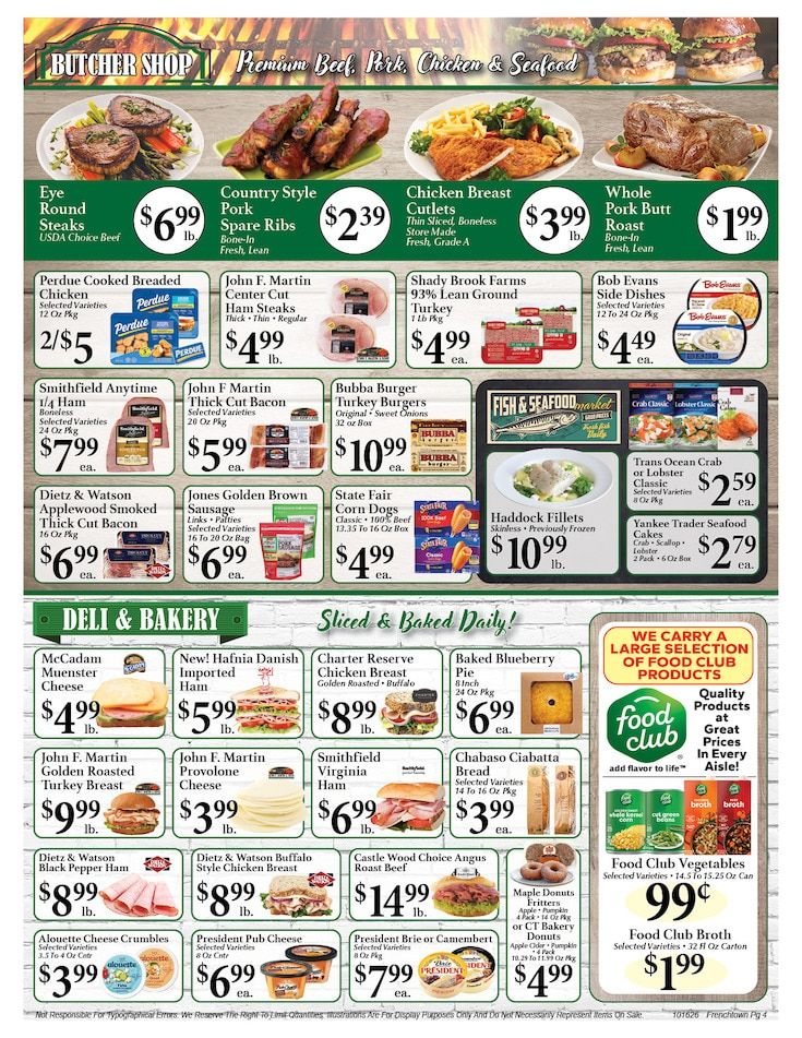 Frenchtown Market Weekly Ad October 16 - 22, 2026