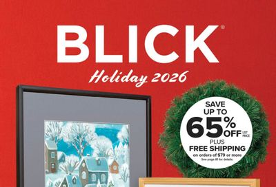 BLICK Art Materials Materials for Artists Sale Weekly Ad October 1, 2026 - January 31, 2027