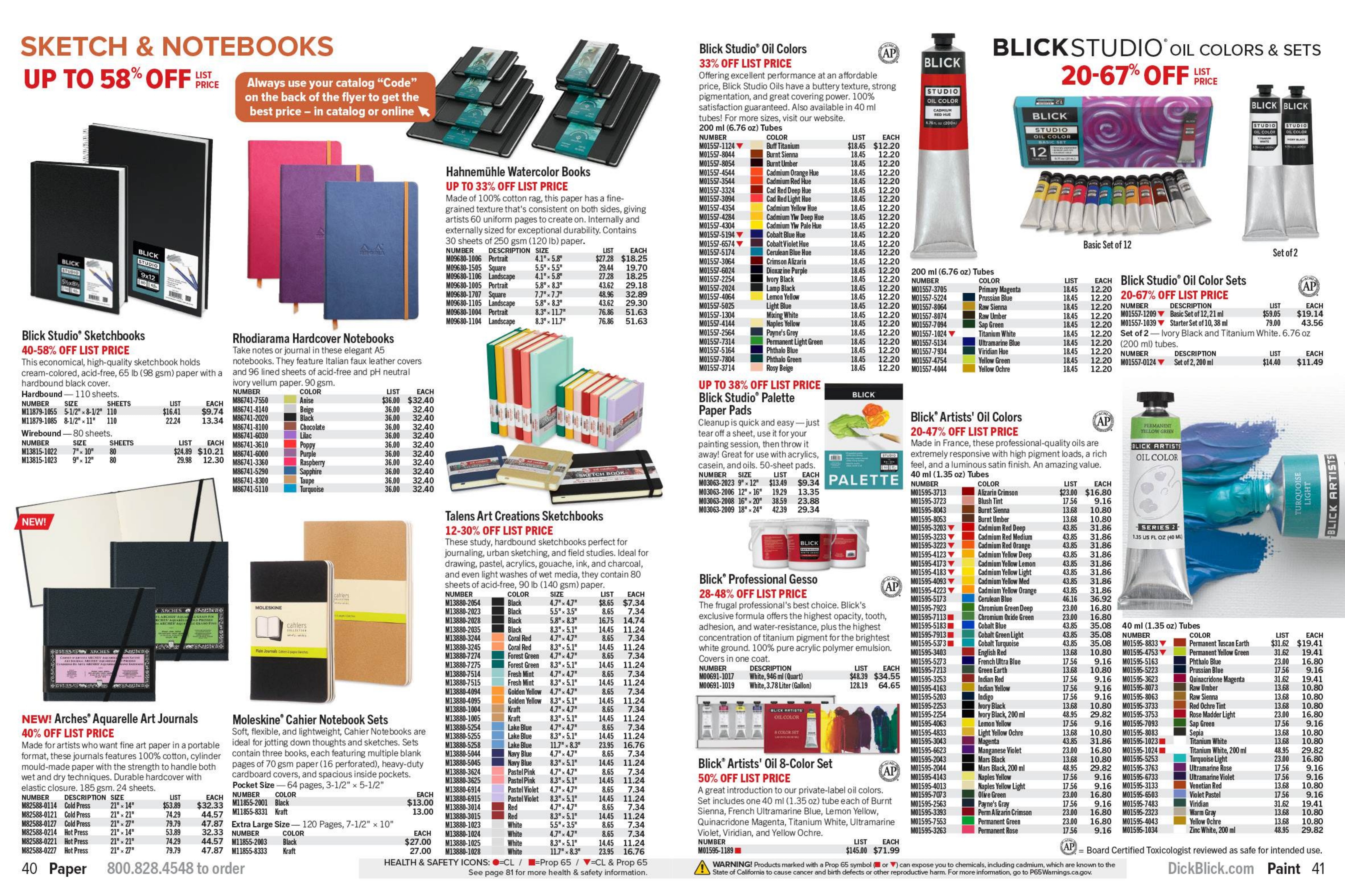 BLICK Art Materials Materials for Artists Sale Weekly Ad October 1, 2026 - January 31, 2027