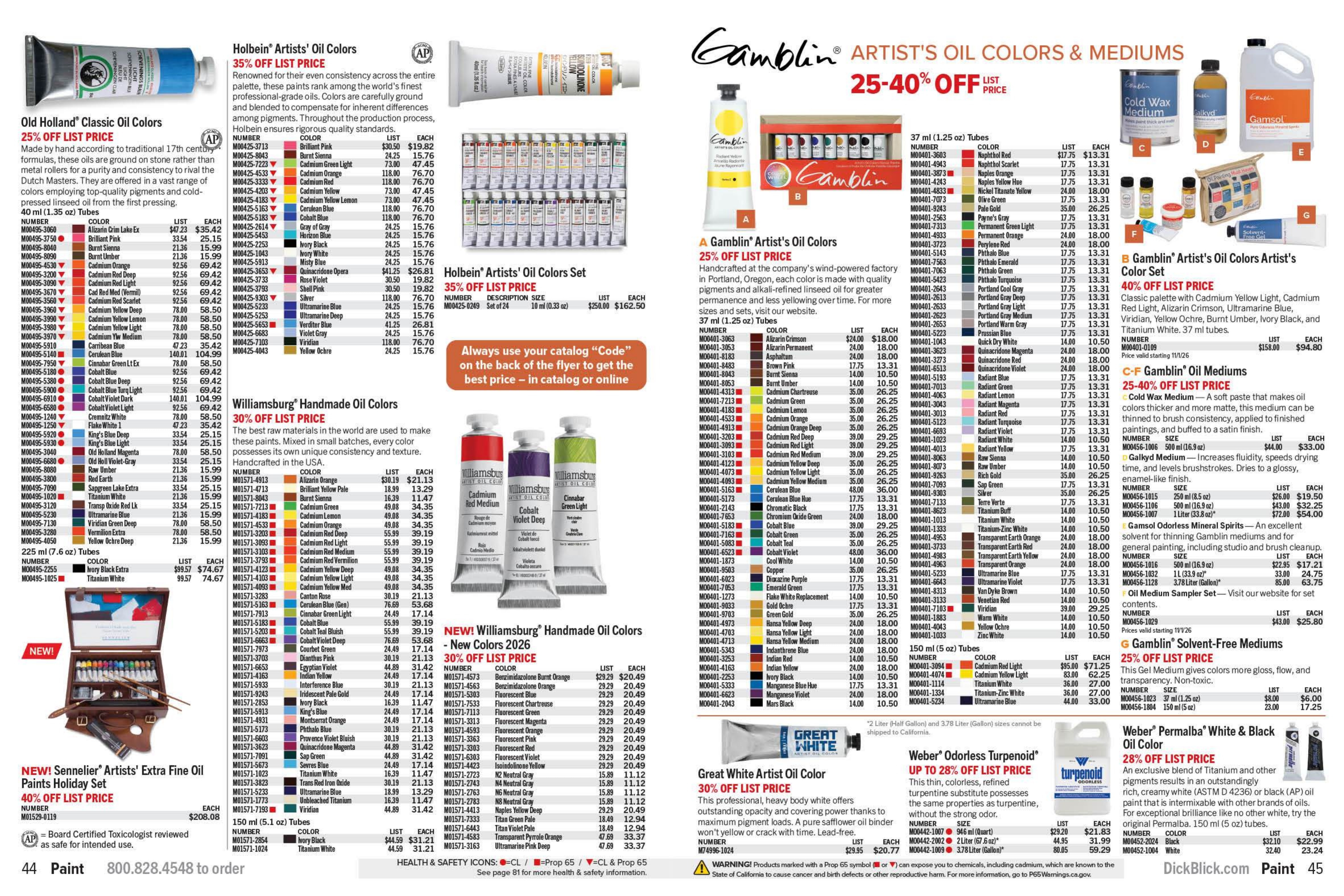 BLICK Art Materials Materials for Artists Sale Weekly Ad October 1, 2026 - January 31, 2027