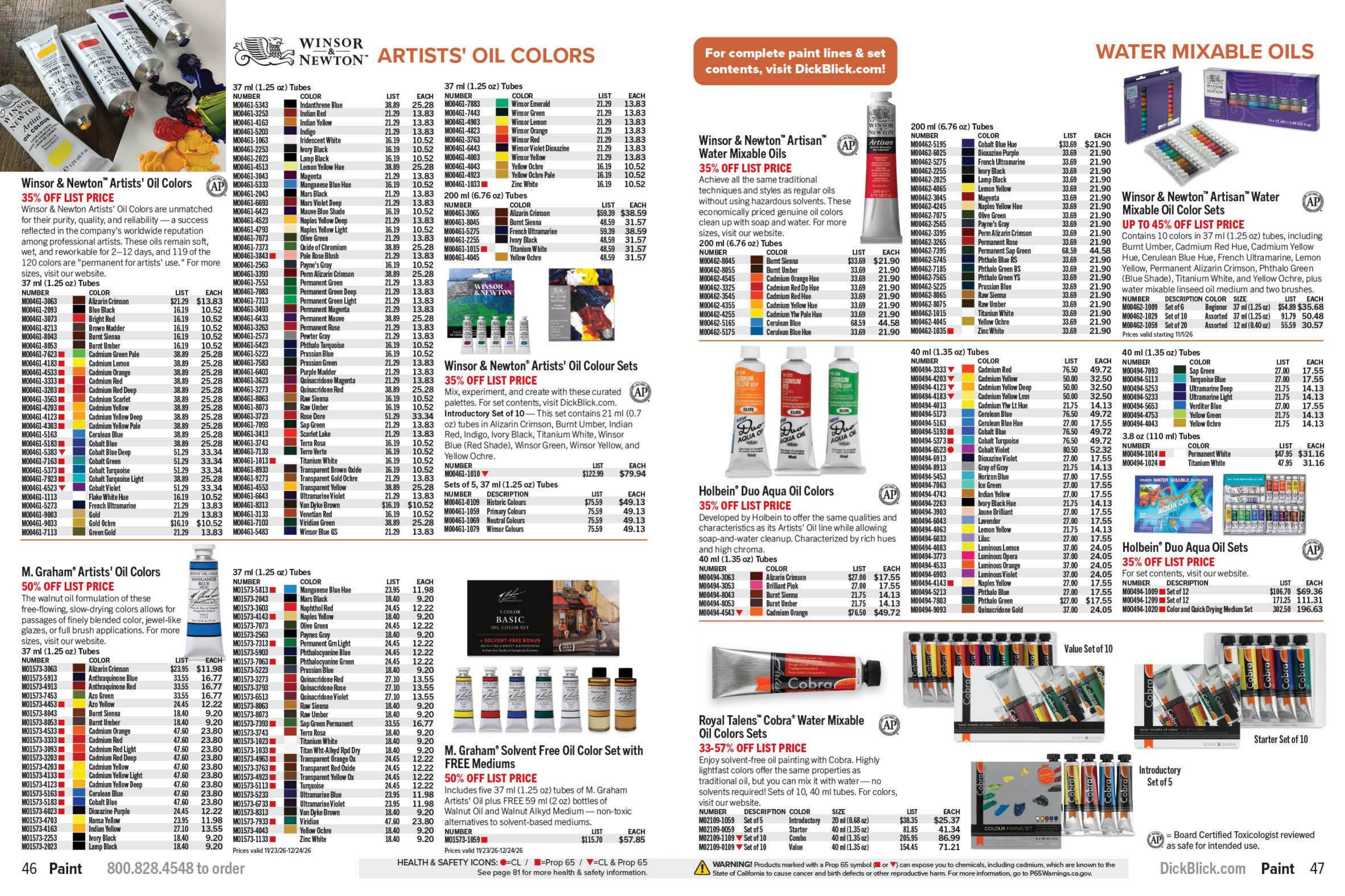 BLICK Art Materials Materials for Artists Sale Weekly Ad October 1, 2026 - January 31, 2027