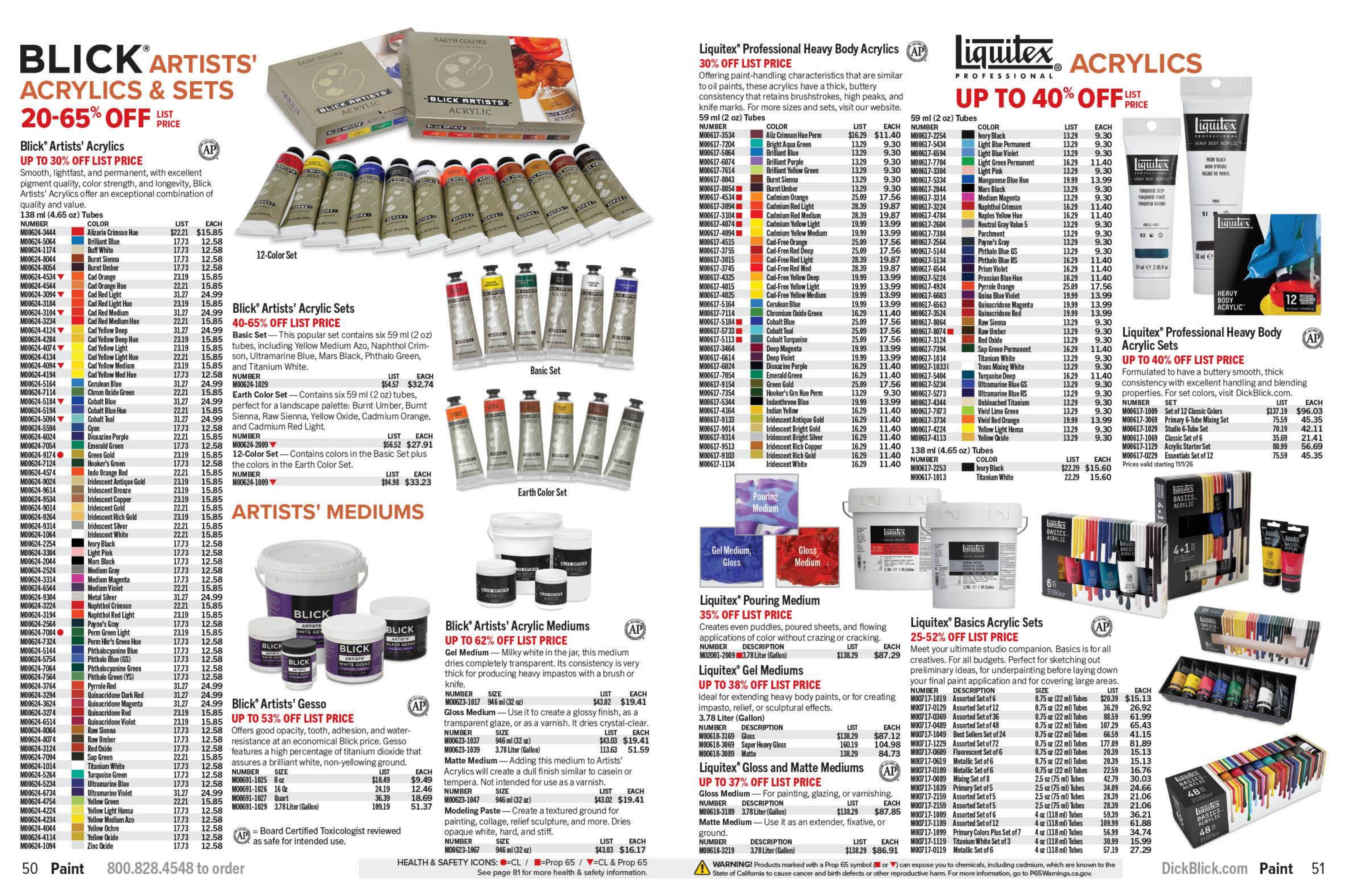 BLICK Art Materials Materials for Artists Sale Weekly Ad October 1, 2026 - January 31, 2027