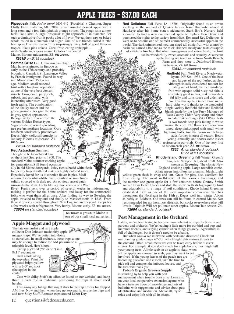 Fedco Seeds Trees Catalog Weekly Ad January 1 - December 31, 2027