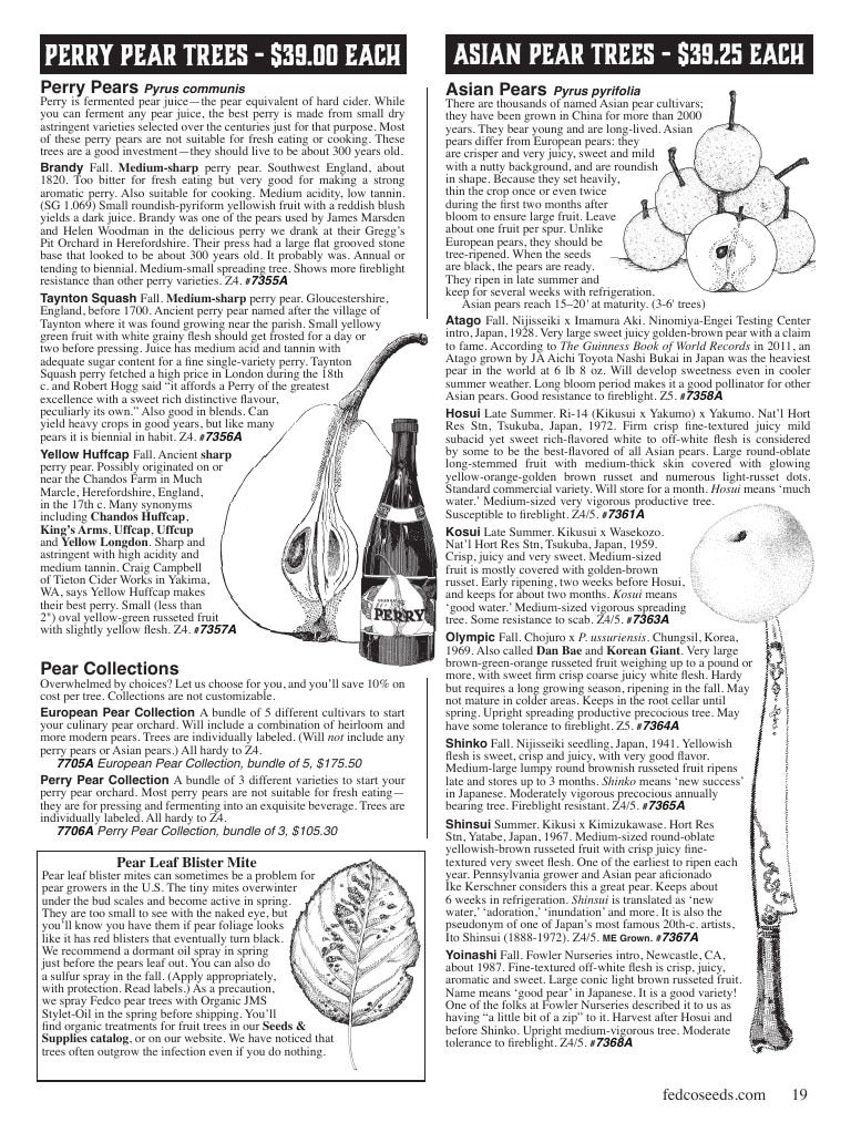 Fedco Seeds Trees Catalog Weekly Ad January 1 - December 31, 2027