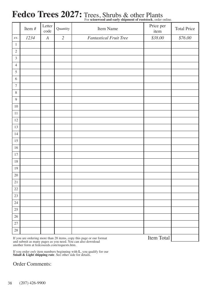 Fedco Seeds Trees Catalog Weekly Ad January 1 - December 31, 2027