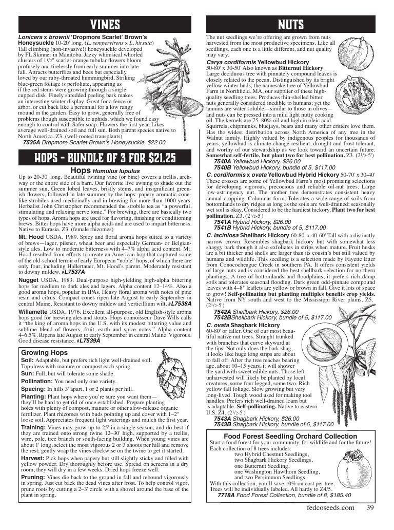 Fedco Seeds Trees Catalog Weekly Ad January 1 - December 31, 2027
