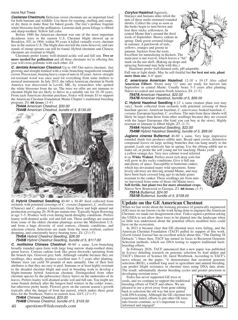 Fedco Seeds Trees Catalog Weekly Ad January 1 - December 31, 2027