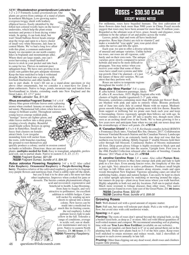 Fedco Seeds Trees Catalog Weekly Ad January 1 - December 31, 2027