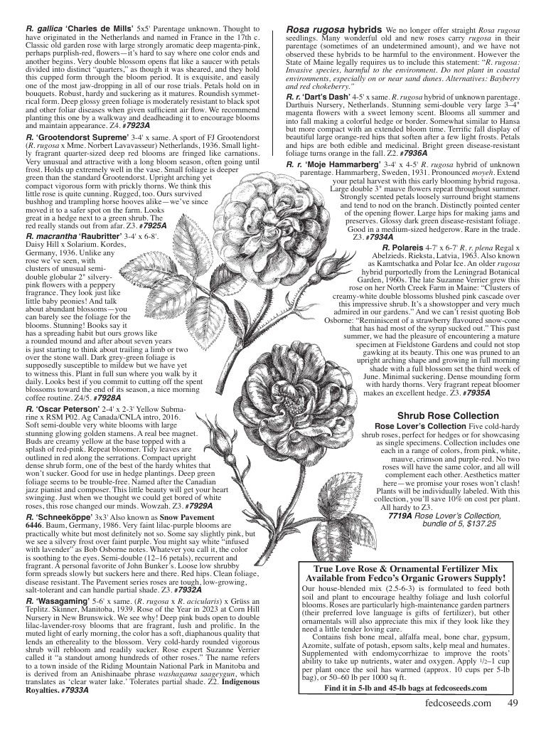 Fedco Seeds Trees Catalog Weekly Ad January 1 - December 31, 2027