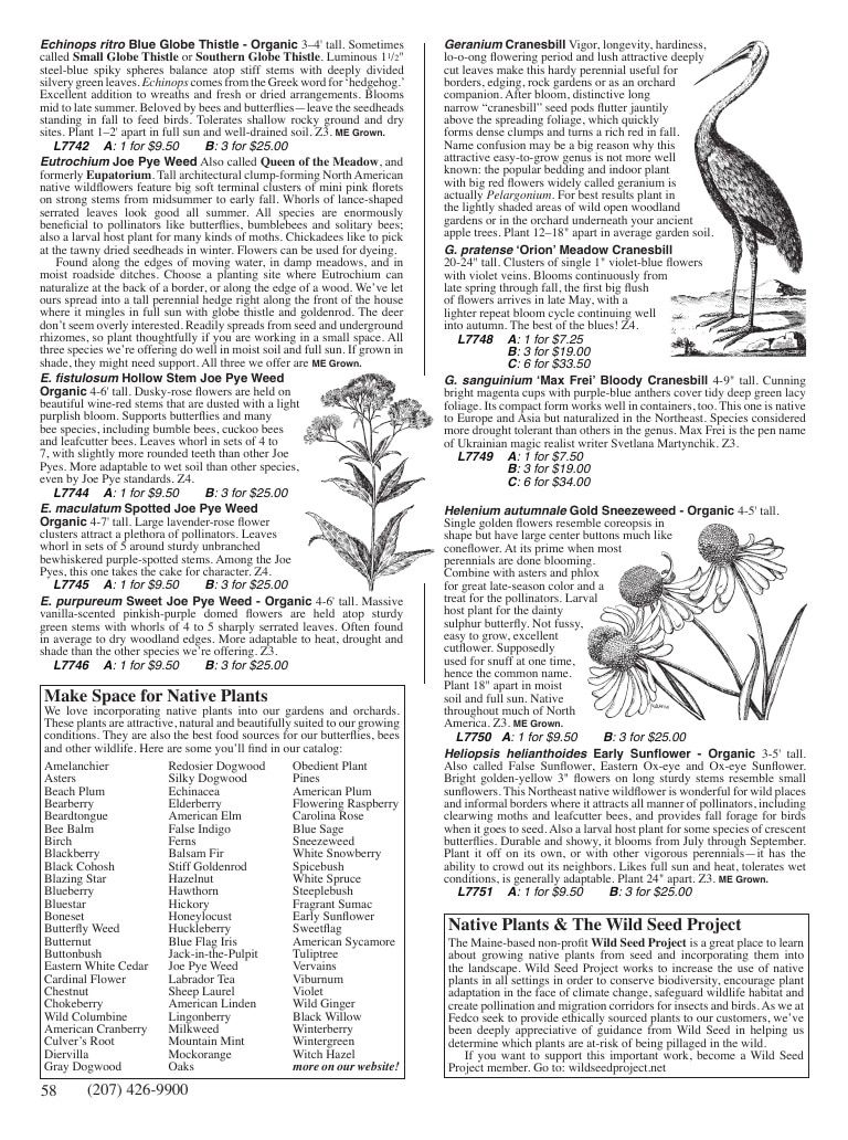 Fedco Seeds Trees Catalog Weekly Ad January 1 - December 31, 2027