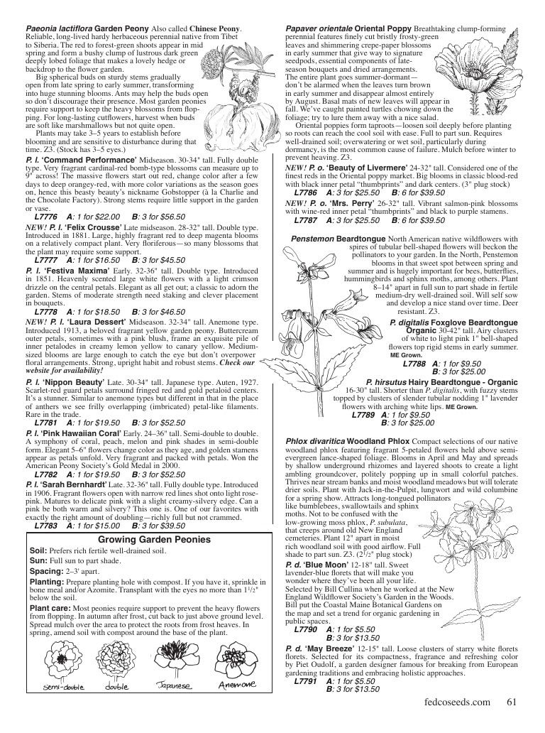 Fedco Seeds Trees Catalog Weekly Ad January 1 - December 31, 2027