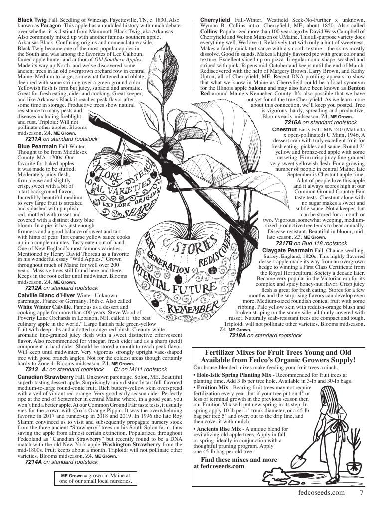 Fedco Seeds Trees Catalog Weekly Ad January 1 - December 31, 2027