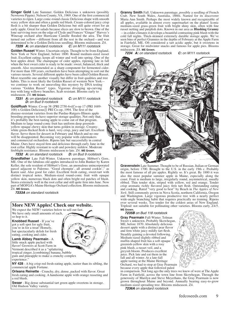 Fedco Seeds Trees Catalog Weekly Ad January 1 - December 31, 2027