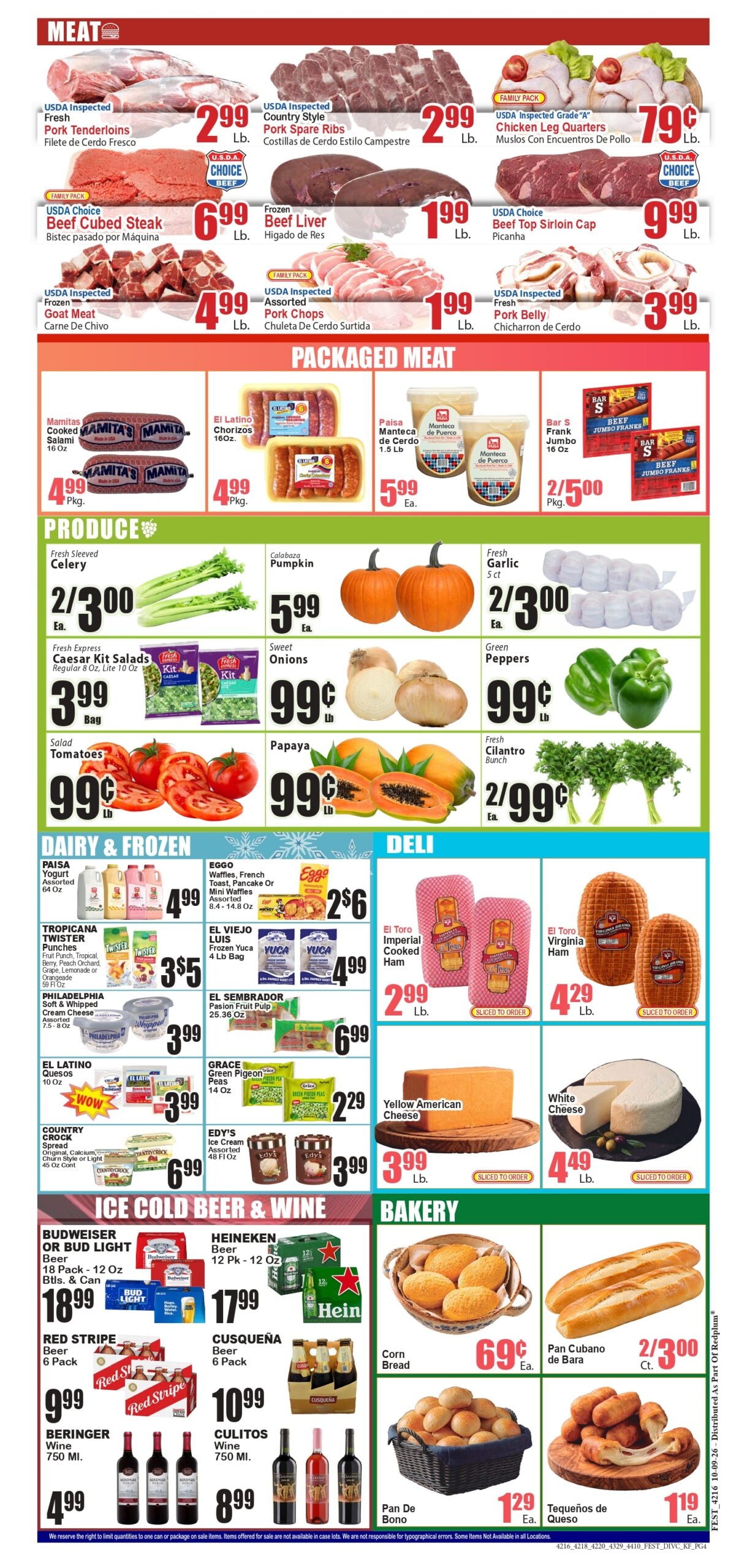 Festival Supermarket Weekly Ad October 9 - 15, 2026