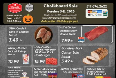 Darrell's Market and Hardware (4520 W Columbia Rd, Mason, MI) Weekly Ad October 5 - 11, 2026