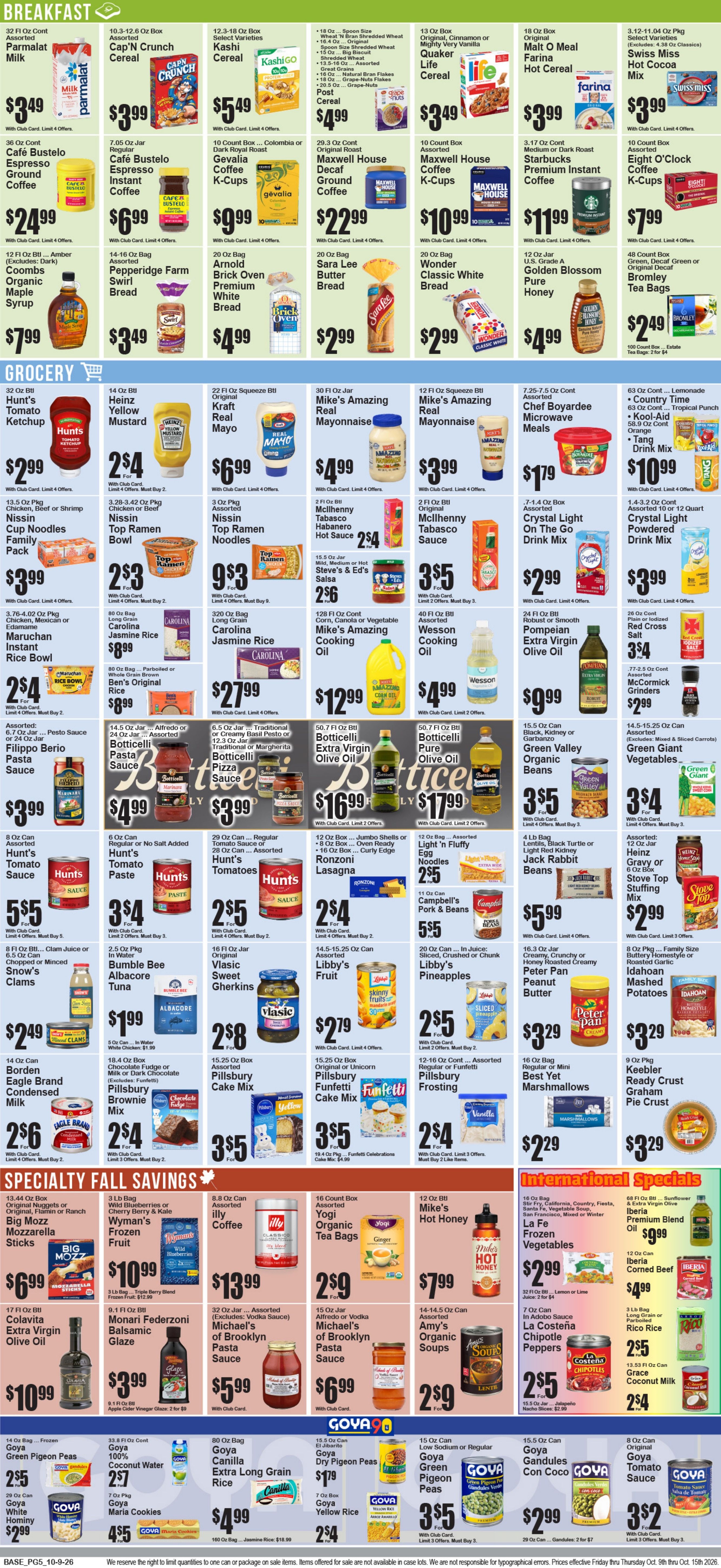 Jack's Market NYC Weekly Ad October 9 - 15, 2026