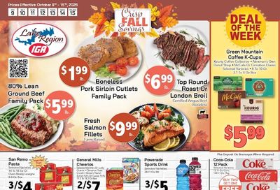 Lake Region IGA Weekly Ad October 9 - 15, 2026