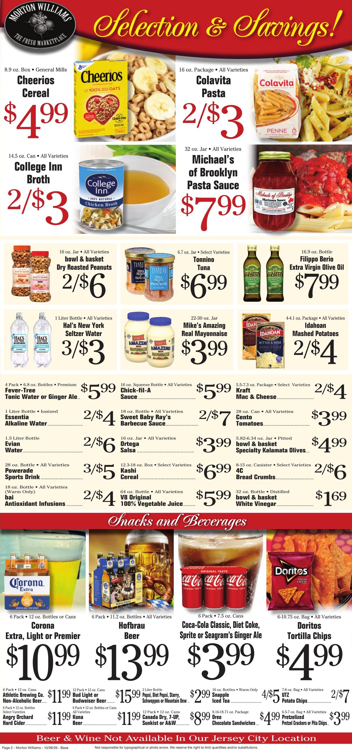 Morton Williams Supermarket (Glenwood Landing-Pound Ridge Area, NY) Weekly Ad October 9 - 15, 2026