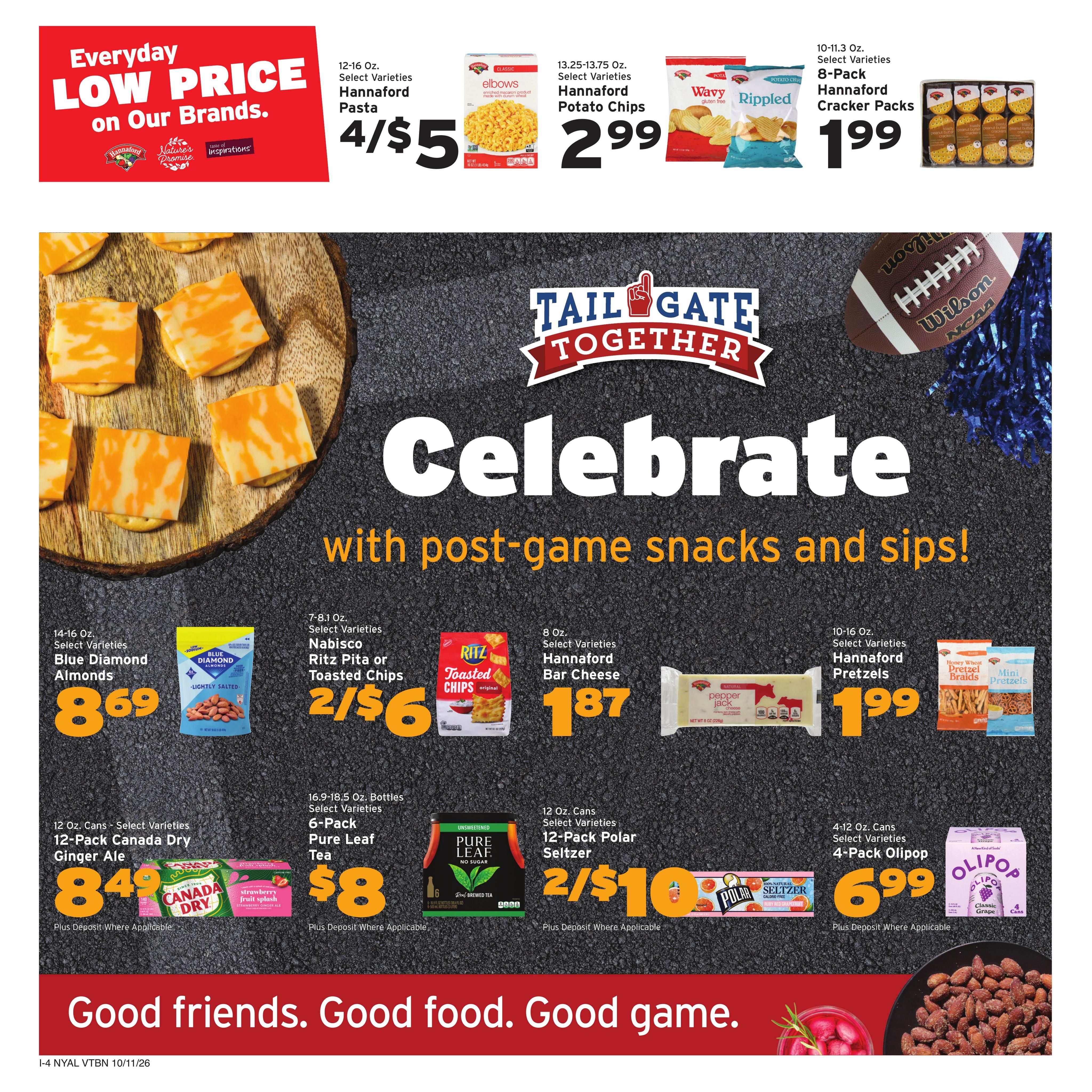 Hannaford (Averill Park-Guilderland Center Area, NY) Week 42 Flyer for Flipp Weekly Ad October 11 - 17, 2026