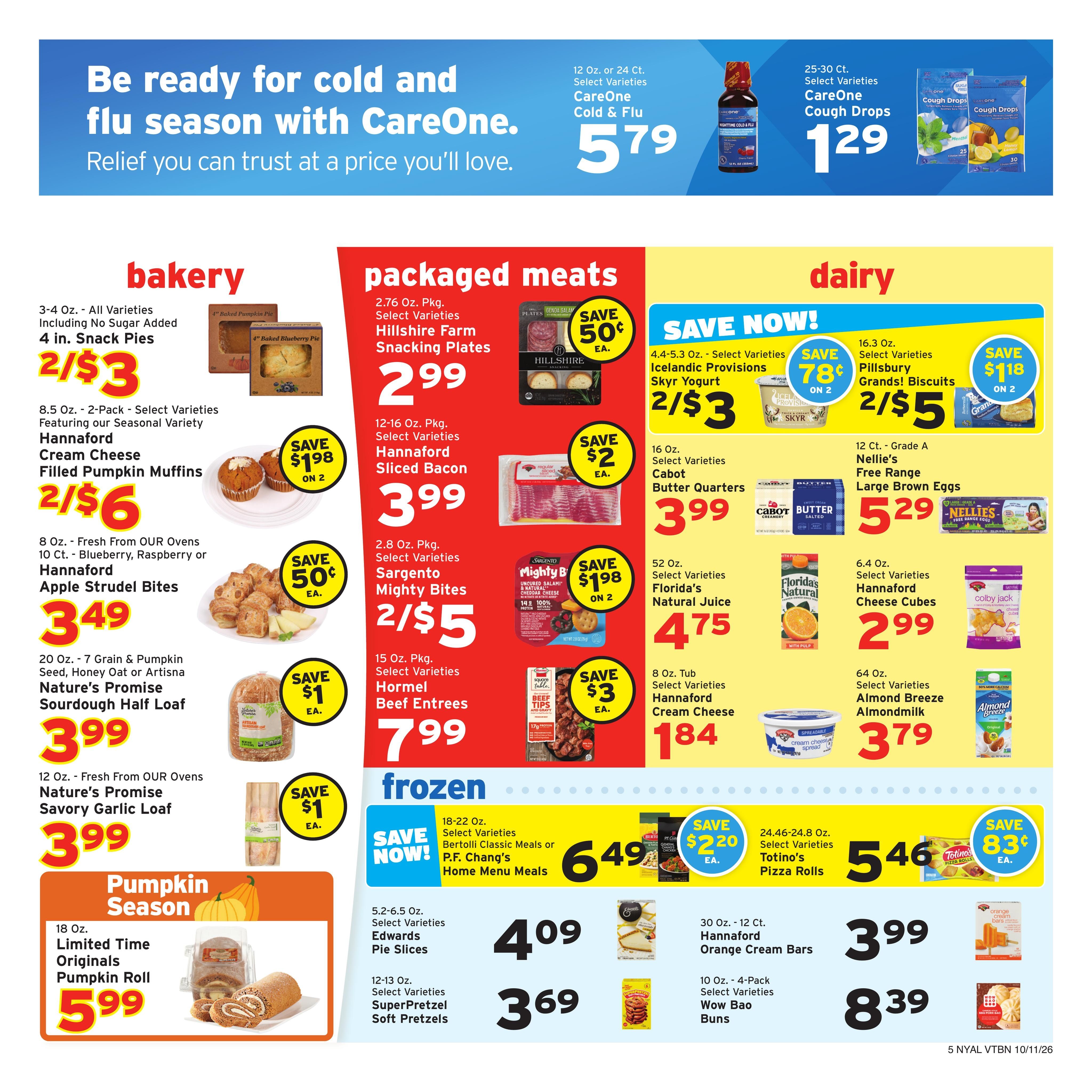 Hannaford (Averill Park-Guilderland Center Area, NY) Week 42 Flyer for Flipp Weekly Ad October 11 - 17, 2026