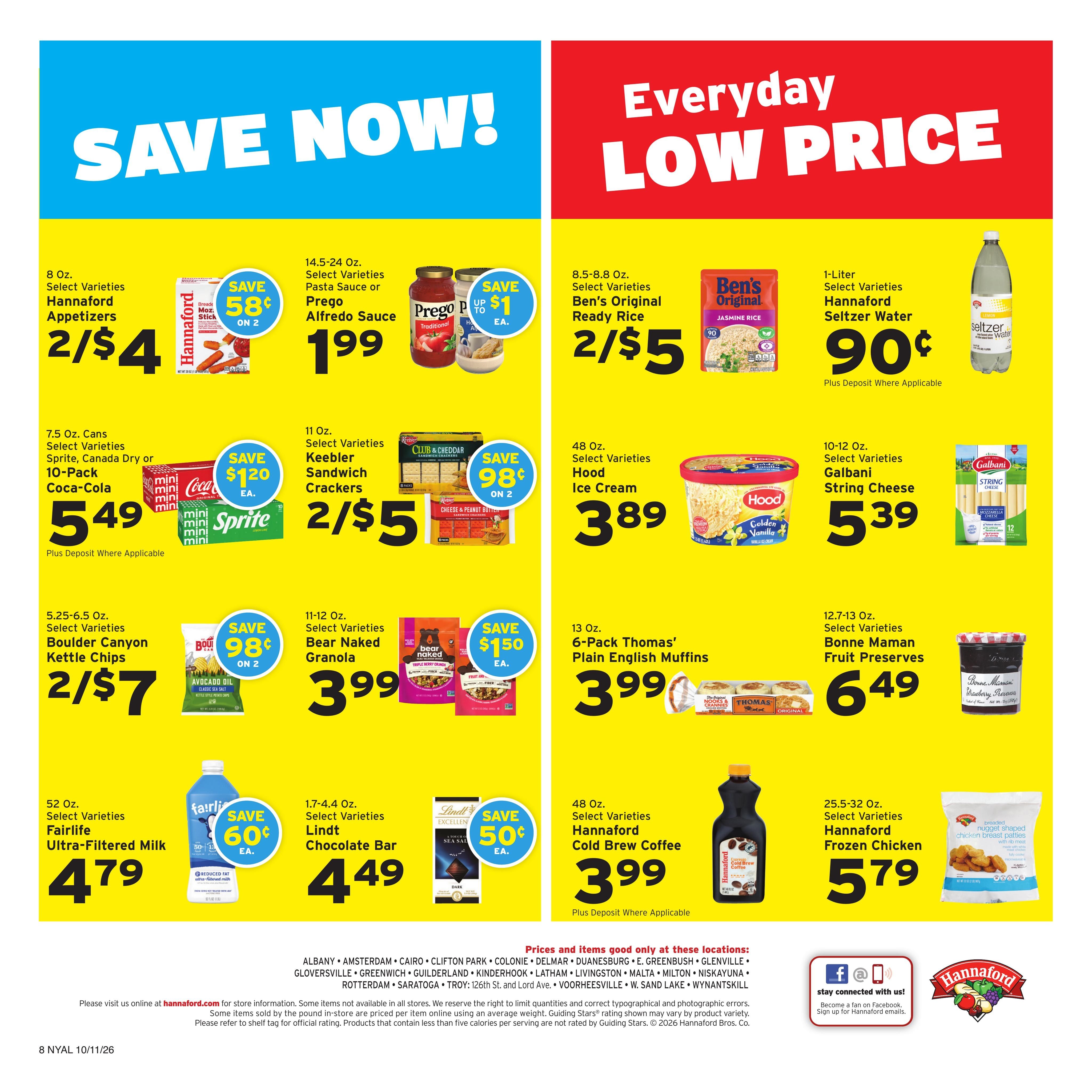 Hannaford (Averill Park-Guilderland Center Area, NY) Week 42 Flyer for Flipp Weekly Ad October 11 - 17, 2026