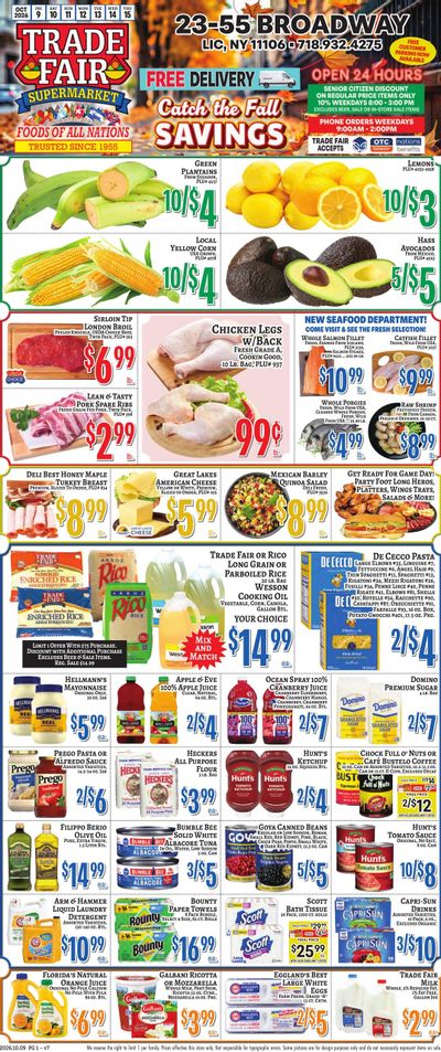 Trade Fair Supermarket (Carlstadt Area, NJ) Weekly Ad October 9 - 15, 2026