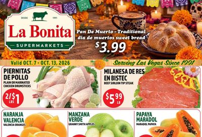 La Bonita Supermarkets Weekly Ad October 7 - 13, 2026