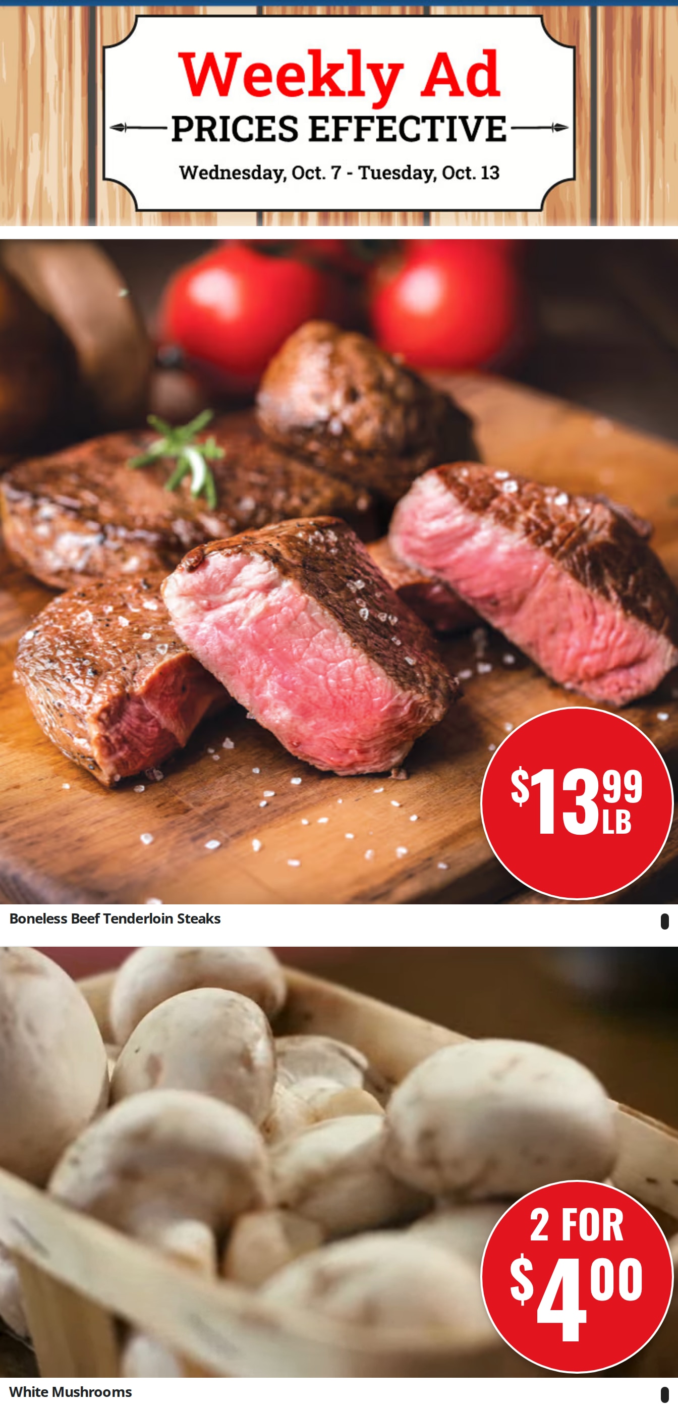 Old Town Family Markets Weekly Ad October 7 - 13, 2026