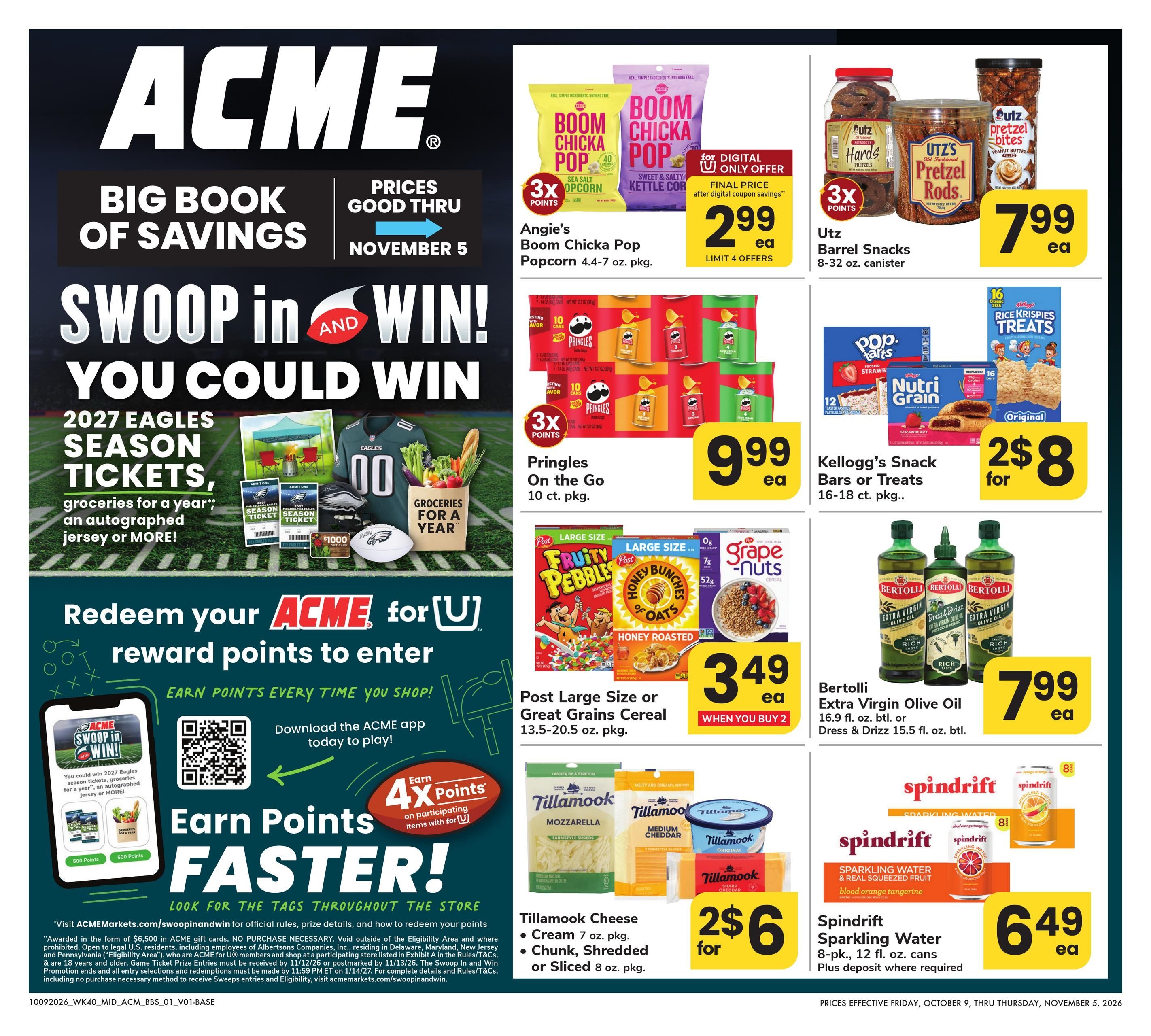 Acme Markets (Allentown Area, PA) Big Book of Savings Weekly Ad October 9 - November 5, 2026