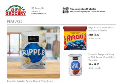 Barnesville Grocery Weekly Ad October 5 - 11, 2026