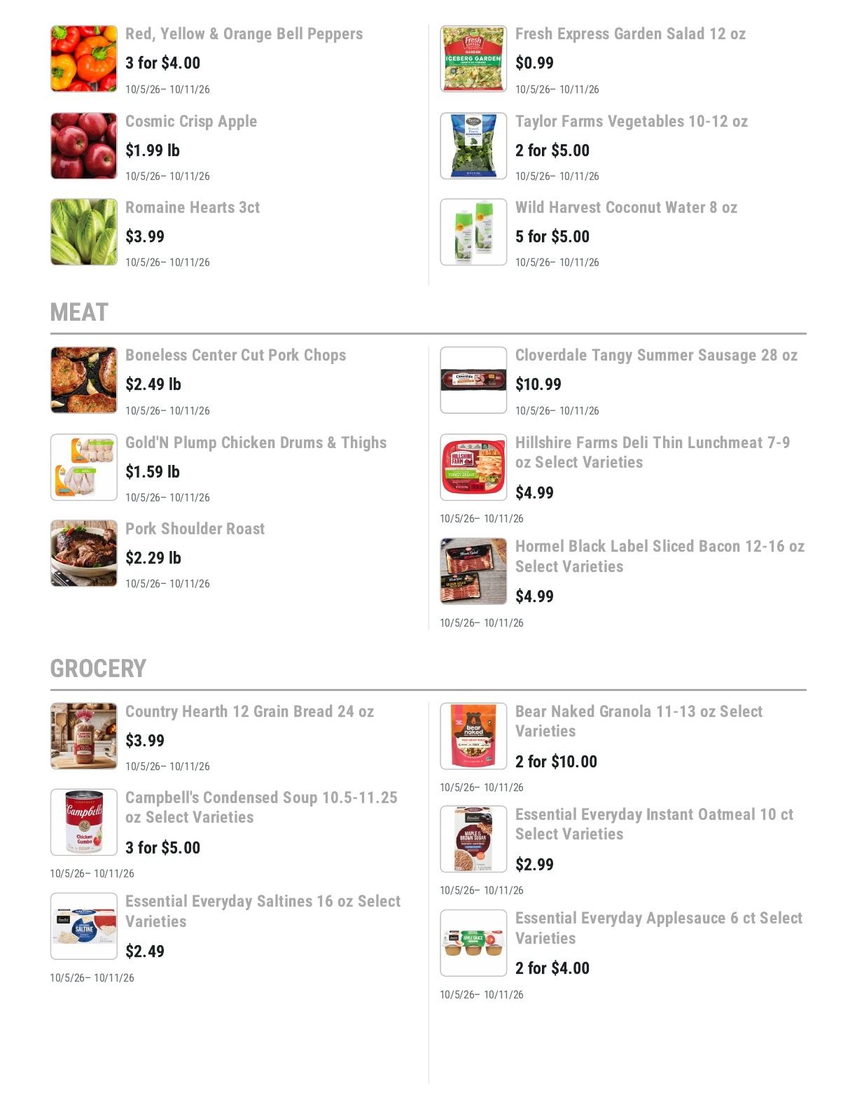 Barnesville Grocery Weekly Ad October 5 - 11, 2026