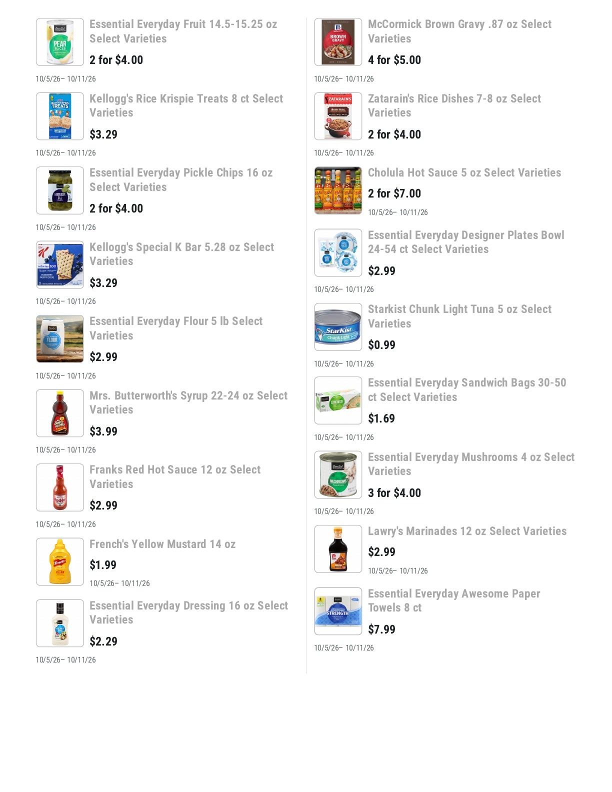 Barnesville Grocery Weekly Ad October 5 - 11, 2026