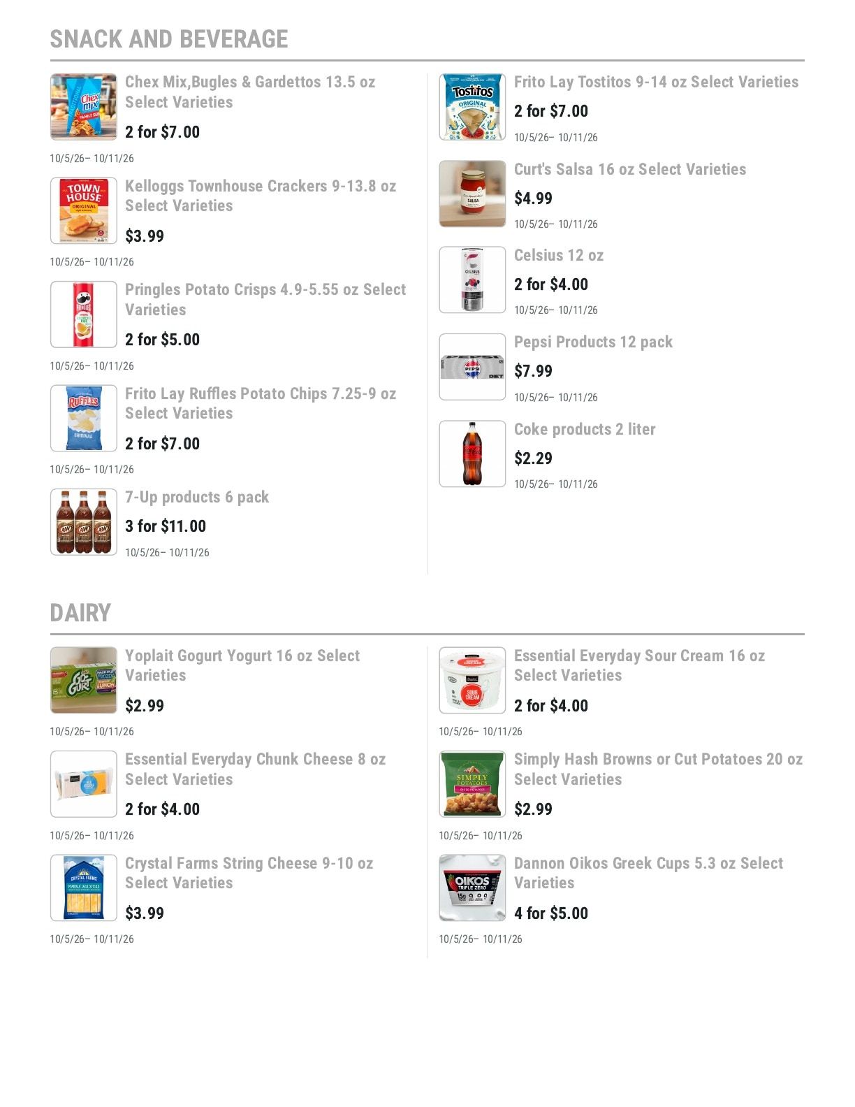 Barnesville Grocery Weekly Ad October 5 - 11, 2026