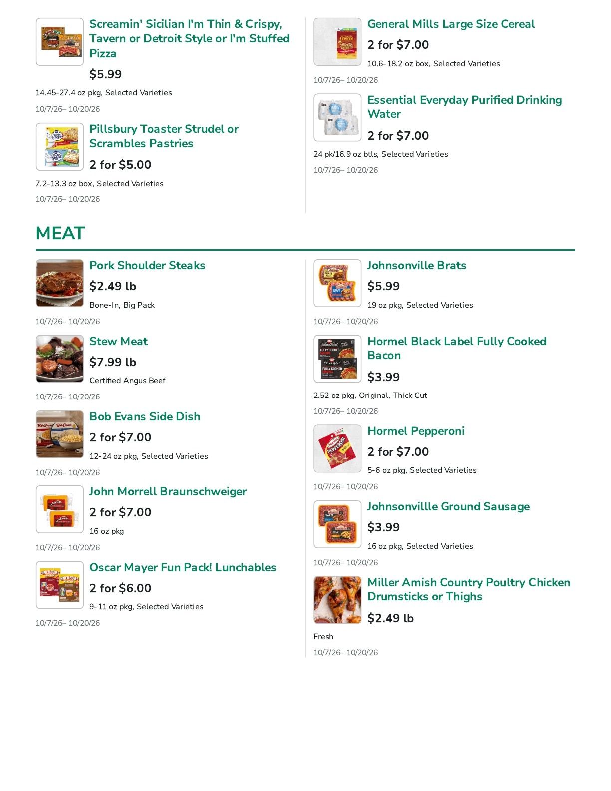 Lakewood SuperValu Weekly Ad October 7 - 20, 2026