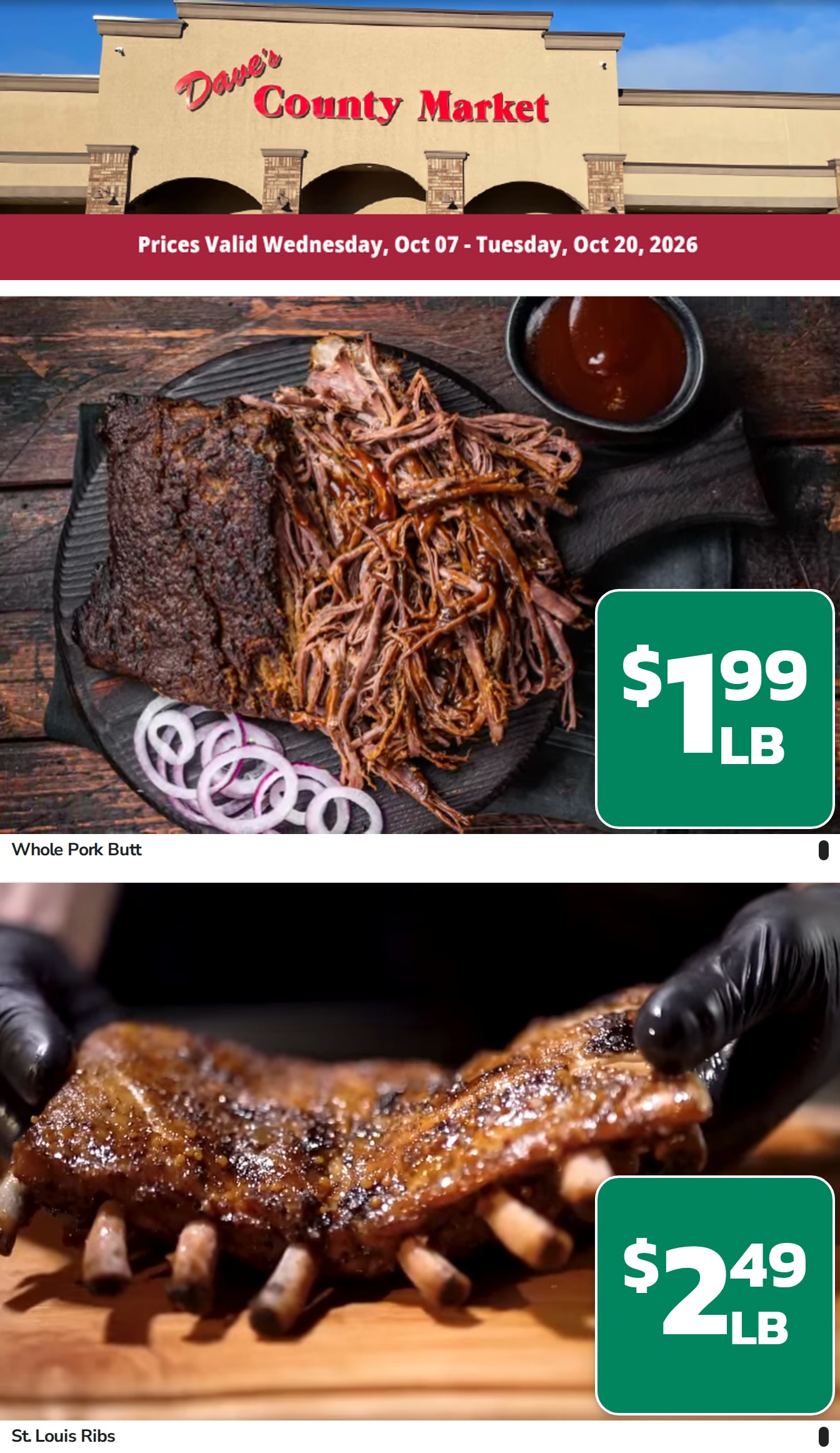 Dave's County Market Merrill Weekly Ad October 7 - 20, 2026