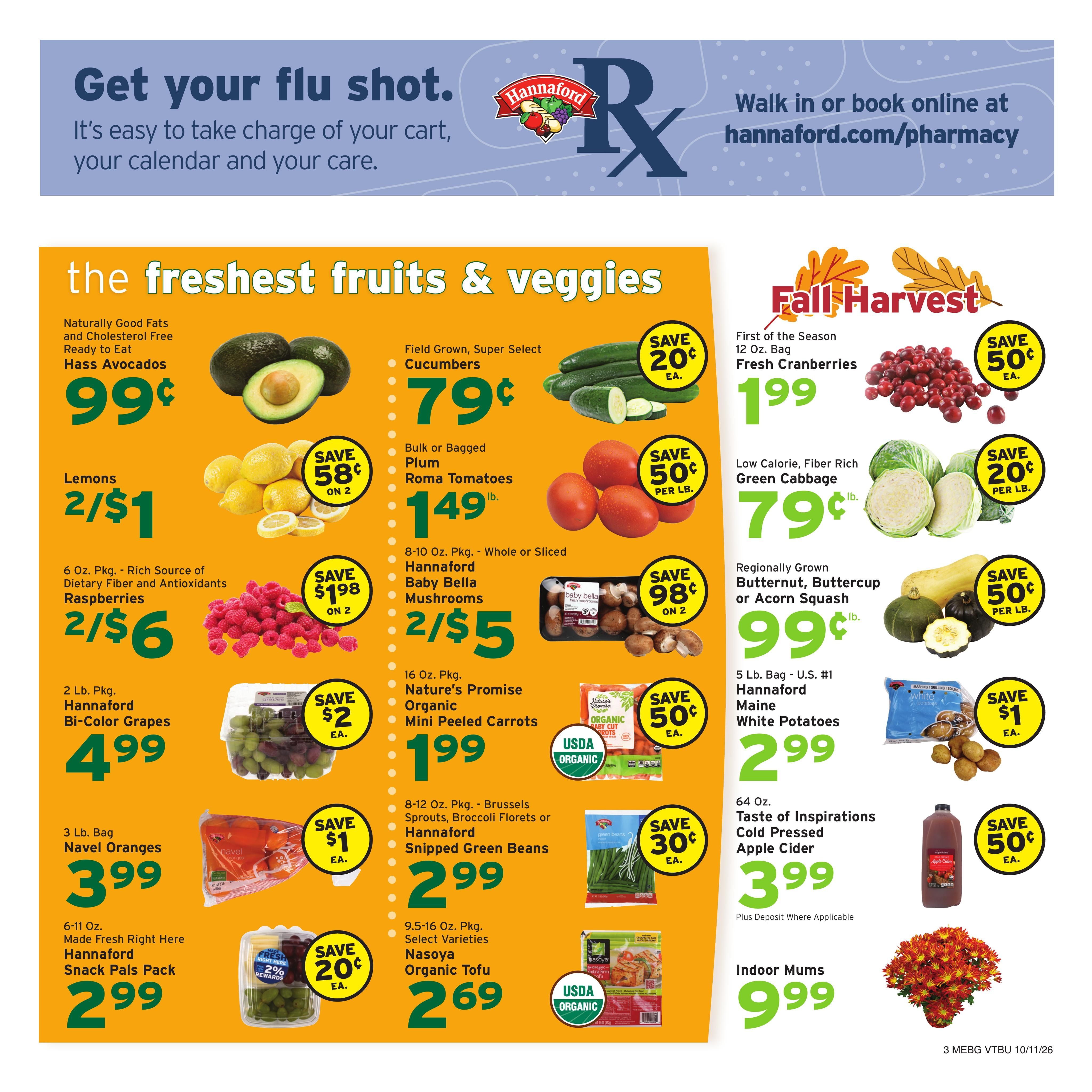 Hannaford (Bangor Area, ME) Week 42 Flyer for Flipp Weekly Ad October 11 - 17, 2026