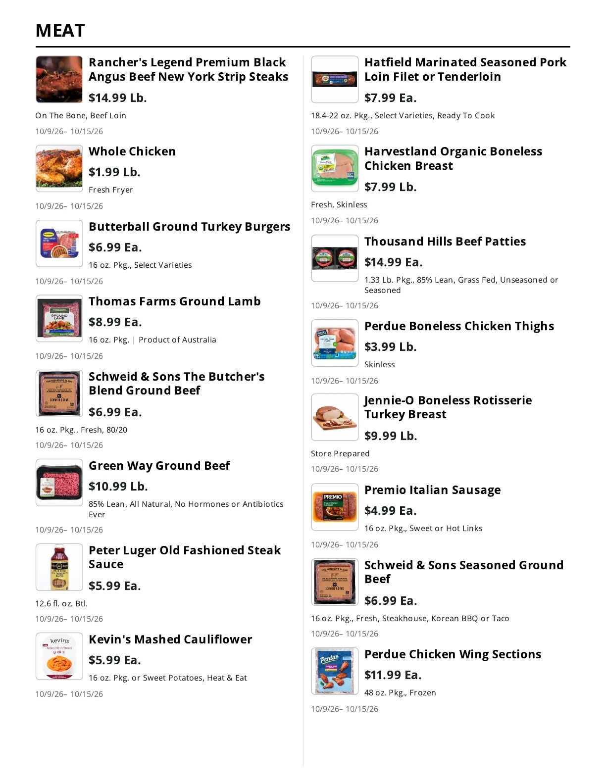 La Bella Marketplace Weekly Ad October 9 - 15, 2026