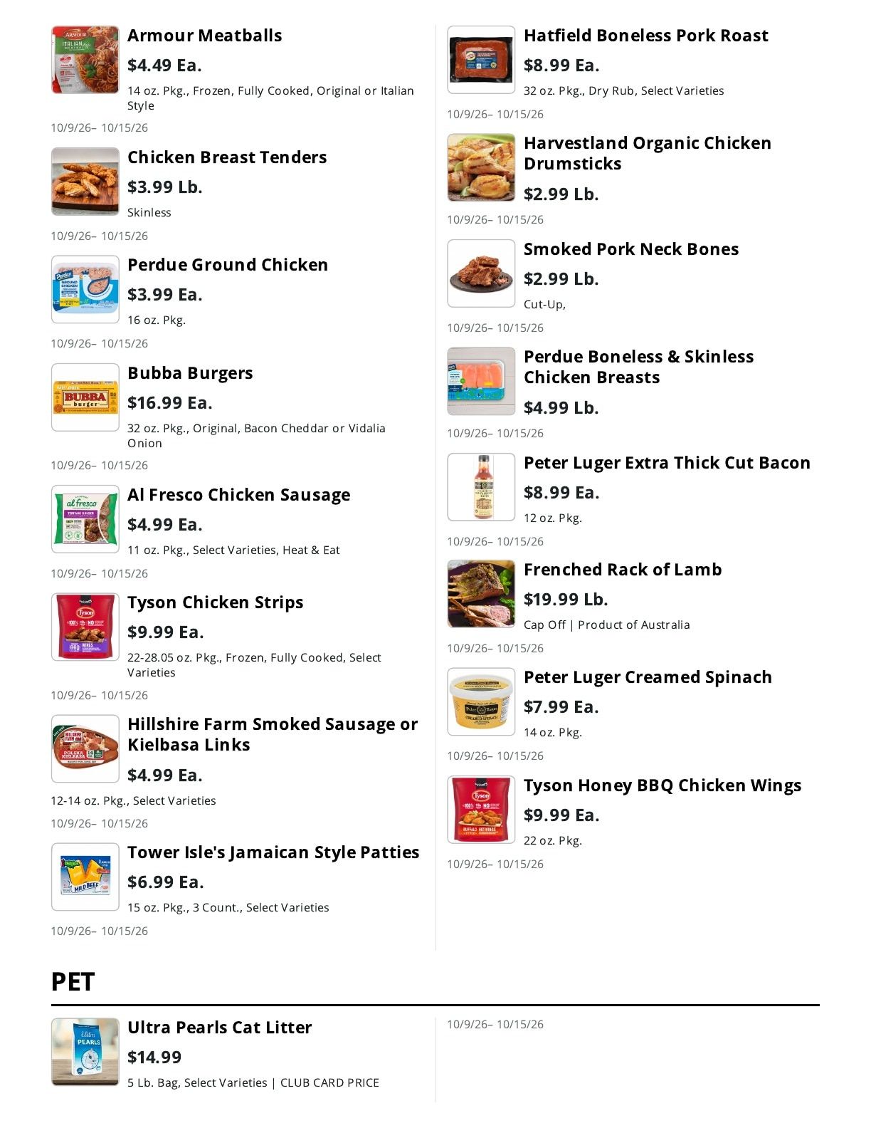 La Bella Marketplace Weekly Ad October 9 - 15, 2026