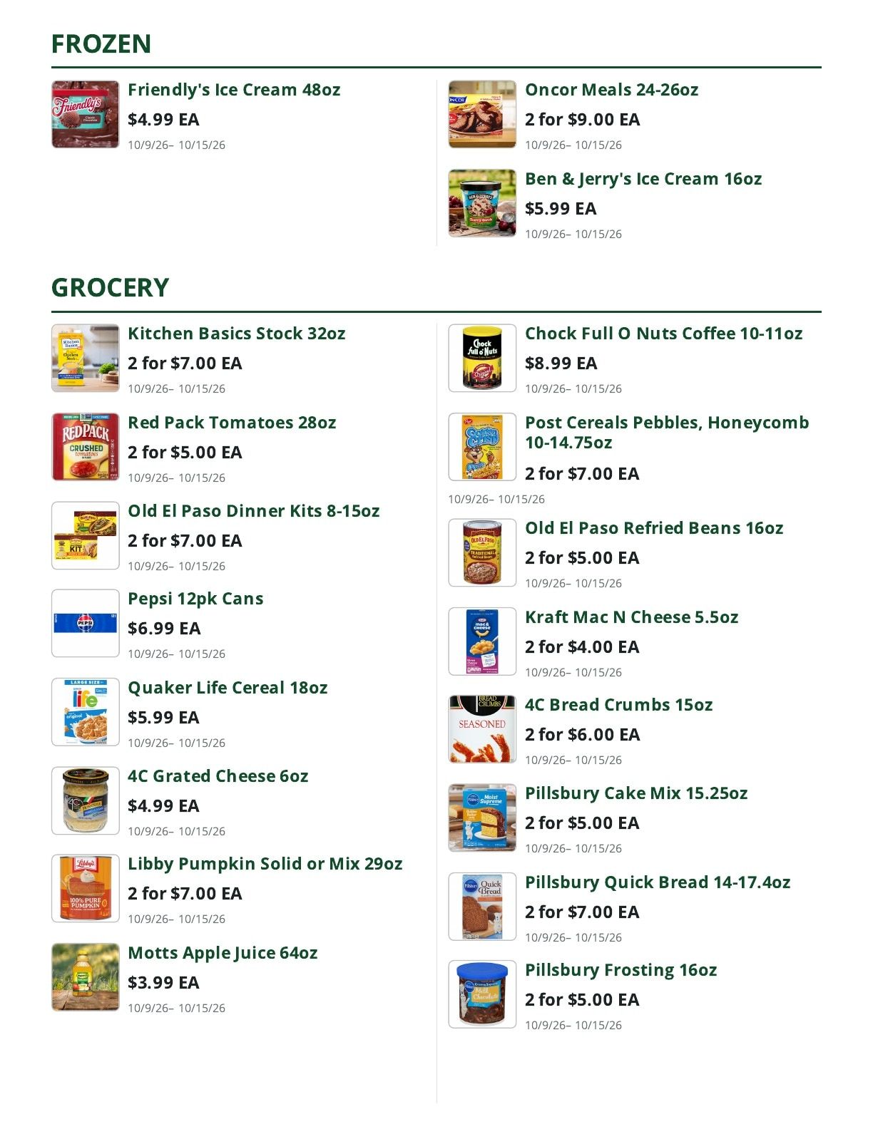 Bob's Butcher & Basket Weekly Ad October 9 - 15, 2026