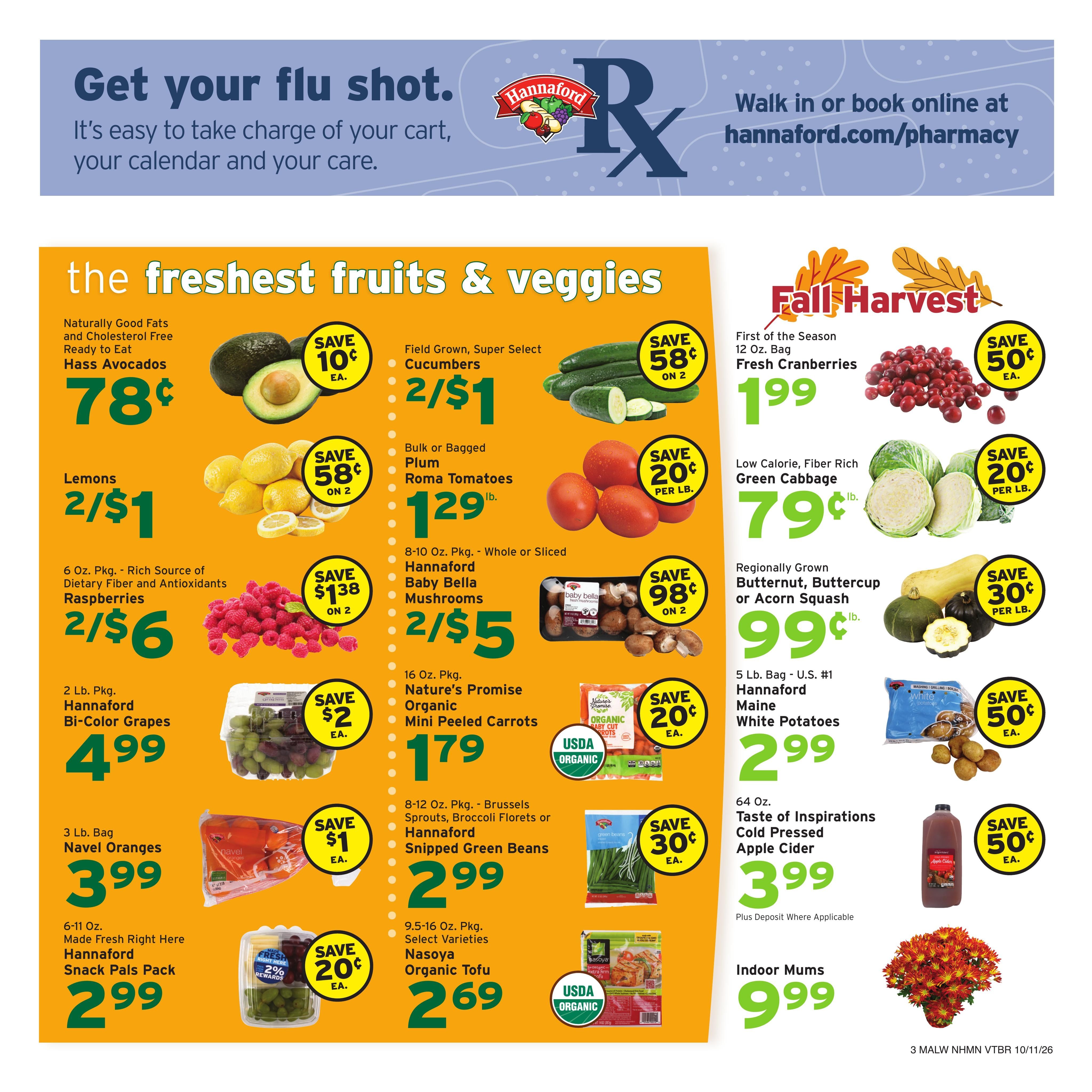 Hannaford (Chesterfield-West Chesterfield Area, NH) Week 42 Flyer for Flipp Weekly Ad October 11 - 17, 2026