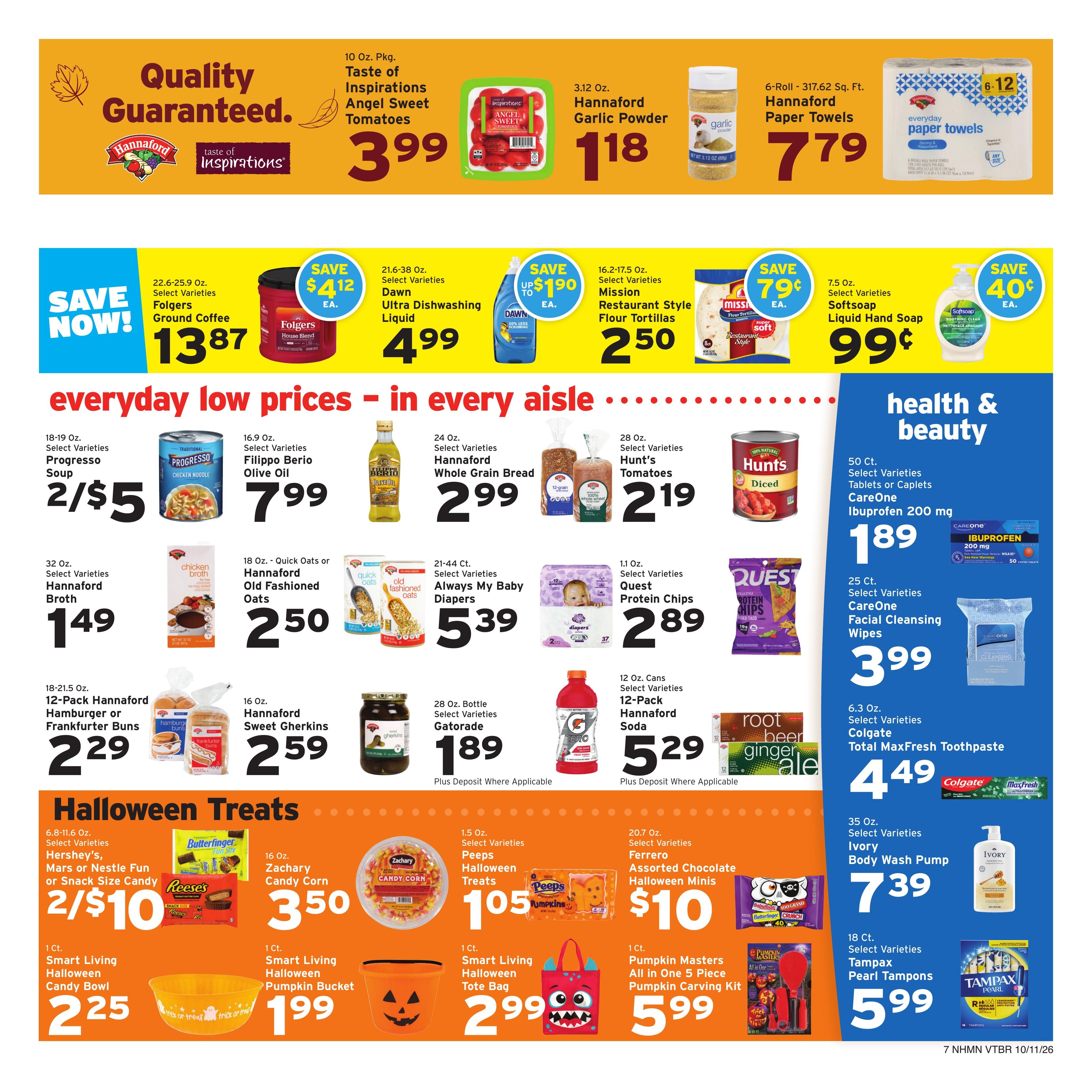Hannaford (Chesterfield-West Chesterfield Area, NH) Week 42 Flyer for Flipp Weekly Ad October 11 - 17, 2026